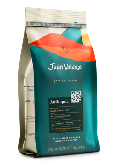 Juan Valdez Antioquia Coffee (Whole Bean) 454g, Medium Roast, 100% Colombian Coffee