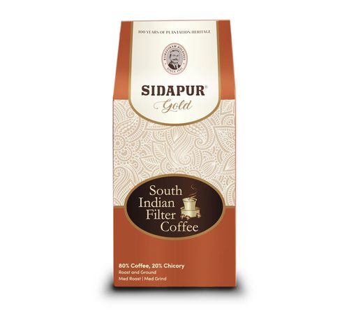 Sidapur South Indian Filter Coffee 80% Chicory 20% Medium Roast 500g