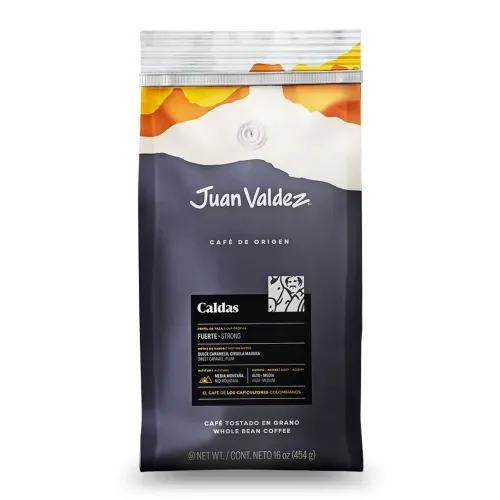 Juan Valdez Caldas Coffee (Whole Bean) 454g, Medium Roast, 100% Colombian Coffee