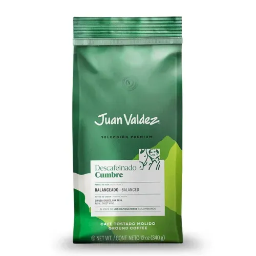 Juan Valdez Cumbre Decaffeinated Coffee (Ground) 340g, 100% Colombian Coffee